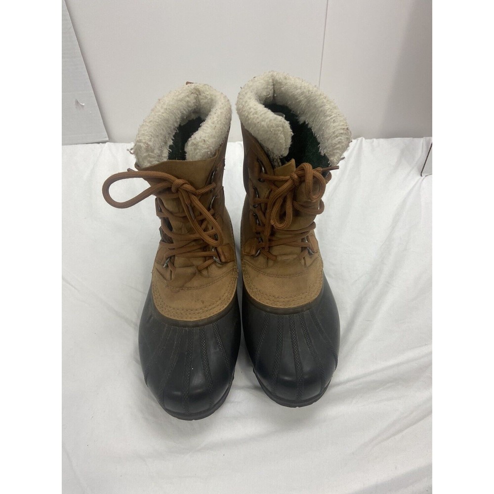 SOREL CARIBOU II Men's Winter Snow Boots Size 10 leather & Rubber